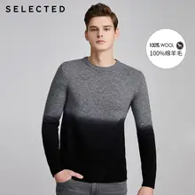 SELEZIONATO di Inverno degli uomini 100% maglione di Lana Pullover Knit Maglione Gradiente Vestiti S | 419425518