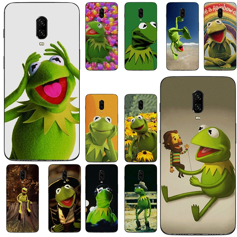 Mobile Phone Case for oneplus 5 5T 6 6T 7 Pro Silicone Back Cover Cute Cartoon kermit the frog iphone | Мобильные телефоны и