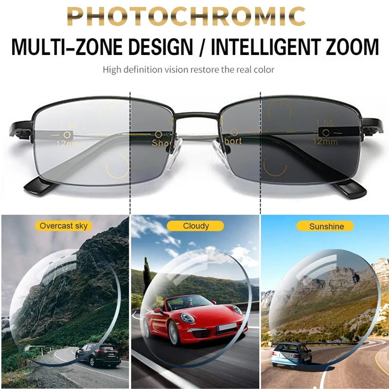 YIMI Photochromic Bifocal Reading Glasses UV Outdoor