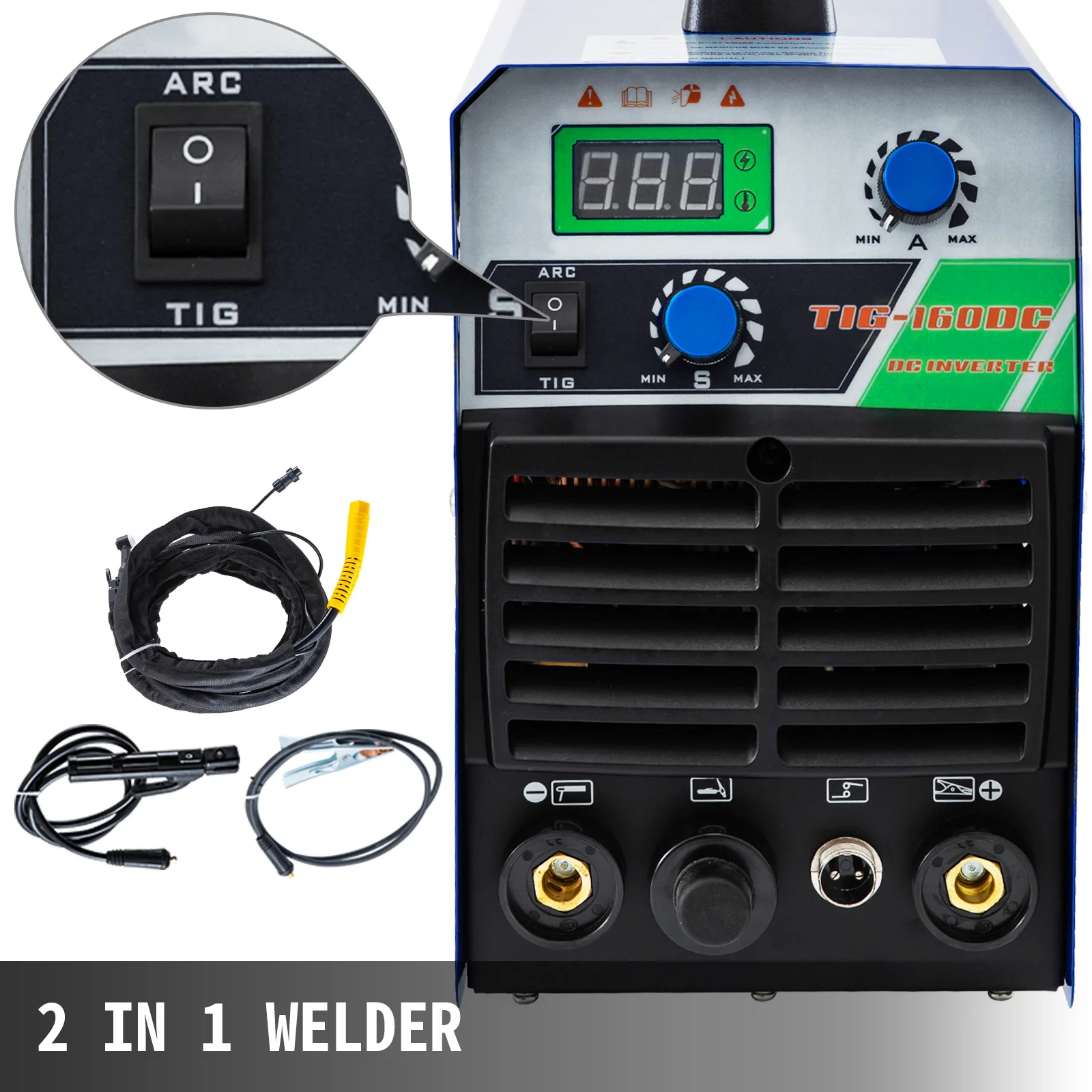 US $145.99 VEVOR TIG 160DC 160Amp TIG Stick ARC 2 in 1 Cold Inverter Welder Welding Machine 110220V Dual Voltage IGBT SemiAutomatic