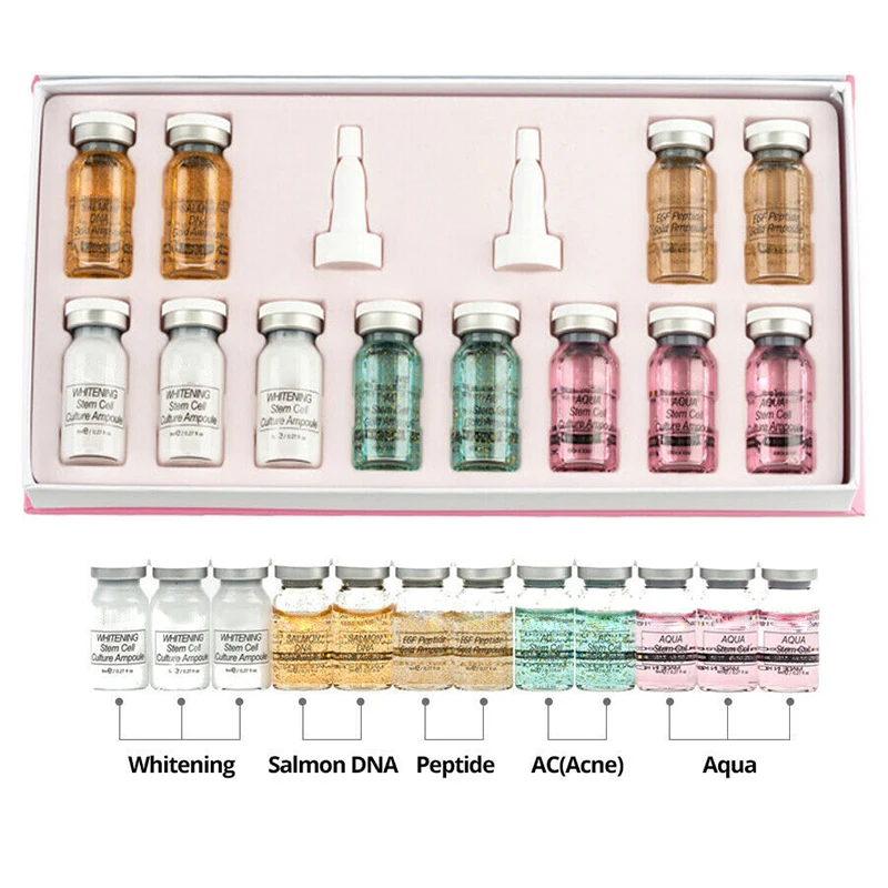 12pcs/set 8ml Formation BB Cream Glow Ampoule Dermawhite Serum Starter Kit Mix Shades for Brightening Skin Clearing Foundation