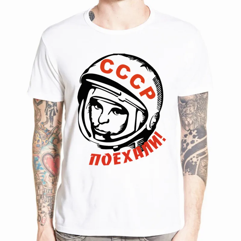 

CCCP USSR Gagarin T Shirt New Design New Printed Short Sleeve Men's T-shirt Summer Cool O-neck Men Clothing HCP875