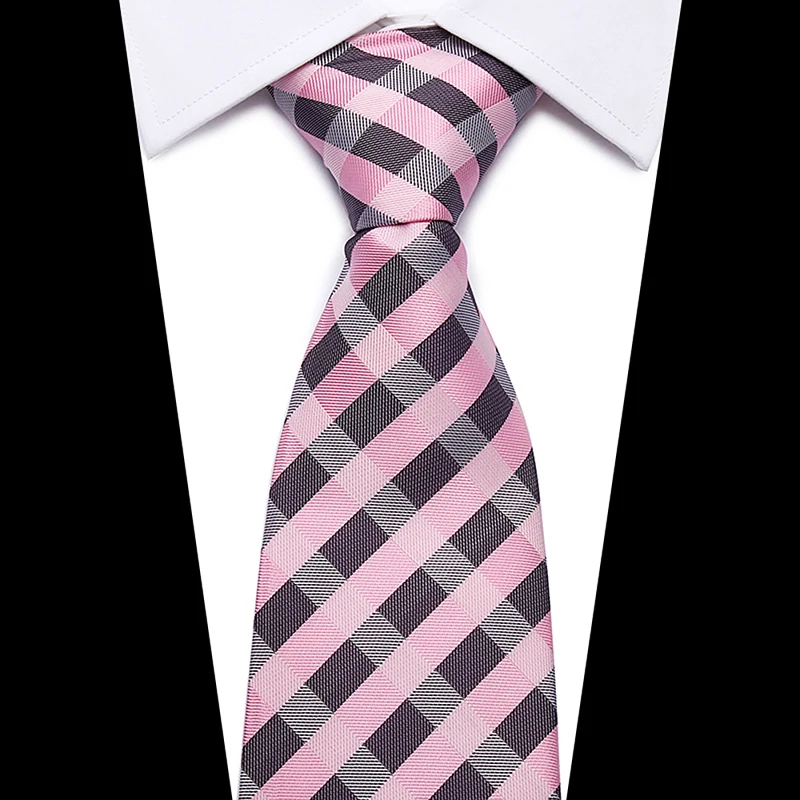 Роскошный мужской галстук 7 см черные темно-серые полосатые шелковые галстуки жаккардовые тканые галстуки для мужчин формальный деловой галстук для свадебной вечеринки