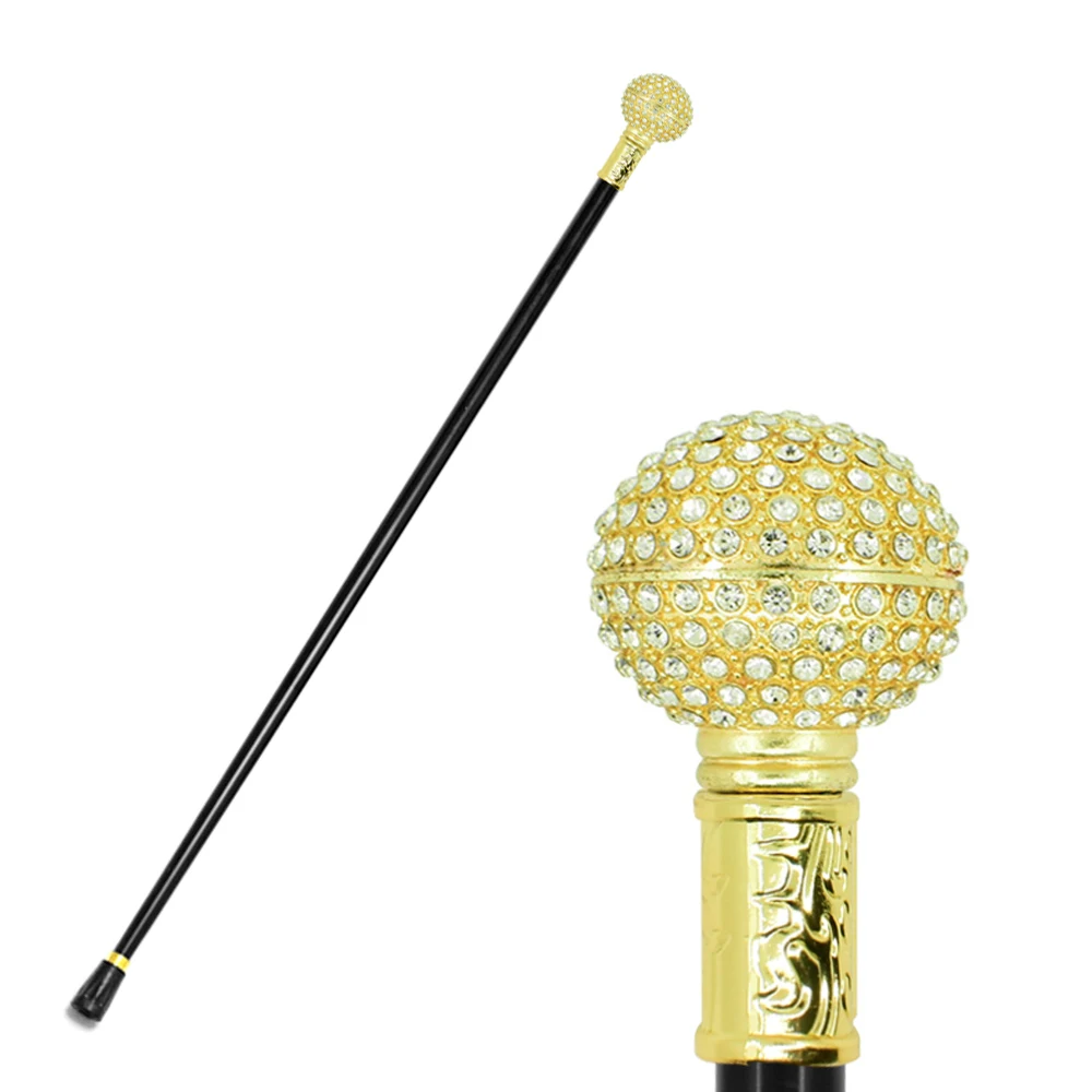 

Fashion Walking Cane Stick Gold Women Lady Beauty Queen Cane Monarchess Diamond Golden Crutch Scepter Canes Crutch for Women