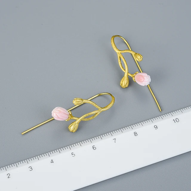 boucles d'oreilles fleur de jasmin (taille)