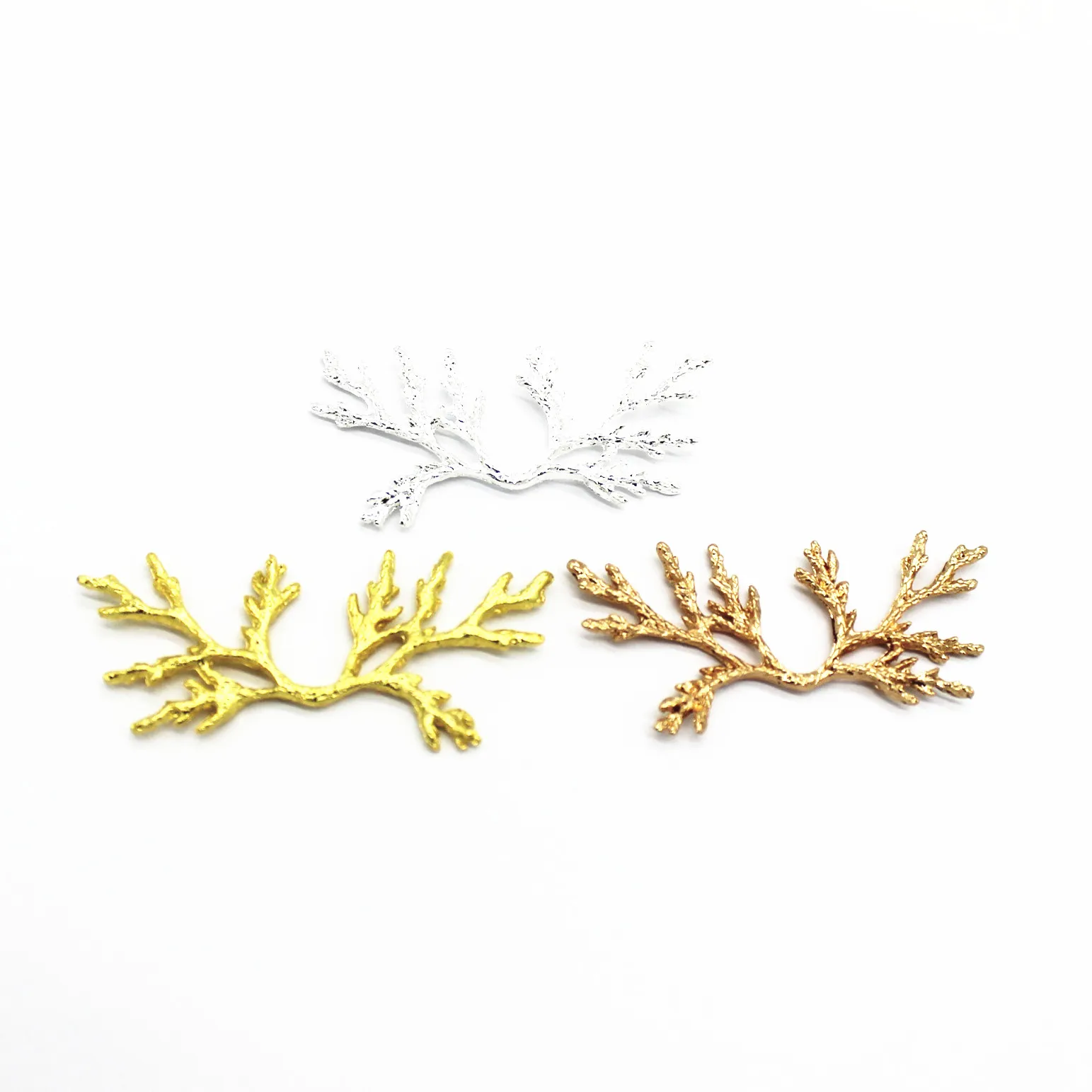 

10PCS 54*26mm Fashion Metal Alloy Gold Silver KC Gold Branch Connectors Charm For Jewelry Making DIY Jewelry Findings