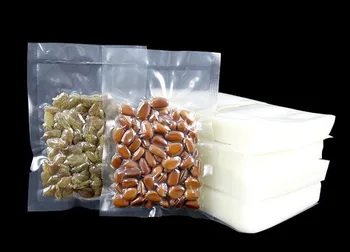 

200pcs Open Top Transparent Vacuumed Bag Plastic Food Meat Fish Fruit Heat SealingBag Clear Plastic Storage Bags