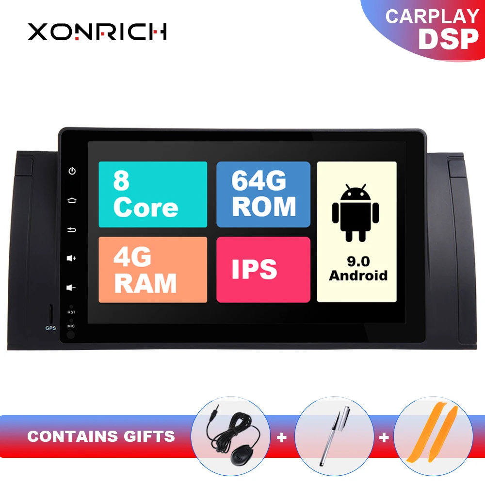 

DSP 8 Core 4GB 64G 2 Din Android 9.0 Car stereo For BMW X5 E53 BMW E39 5 Series multimedia Radio GPS navigation head unit Audio
