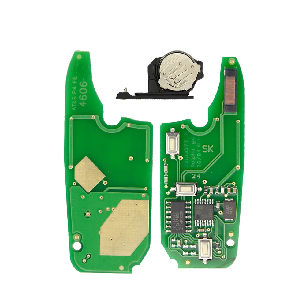 OKEYTECH 3 BUTTONS FLIP REMOTE CONTROL CAR KEY DELPHI 433MHZ FOR FIAT 500 PUNTO DUCATO STILO PANDA BRAVO KEY ID46 PCF7946 CHIP