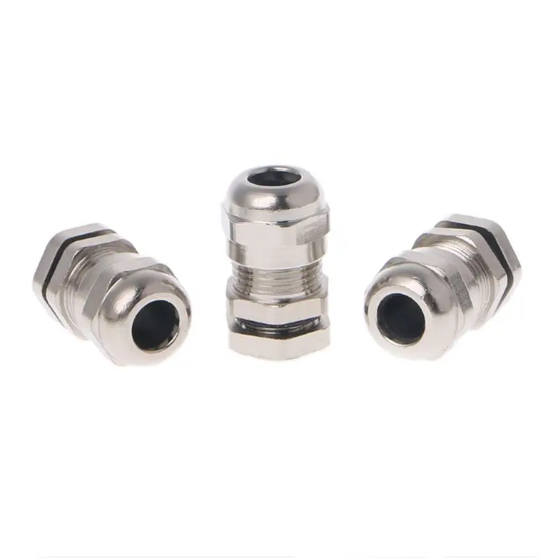 Cable Connectors Stainless Steel Cable Gland Wire Protectors Gland Joints Waterproof Adjustable PG7 3.0-6.5mm 3Pcs