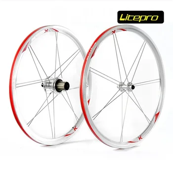 

Litepro 20 Inch 451 Folding Bike V Brake Wheel Set SP8 Vp18 Road Wheelset 74/130mm 100/135mm Bearing Hub Double Layer Rims