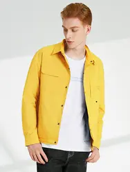 Pioneer Camp Мужская Желтая Золотая куртка-бомбер Techwear Повседневная Уличная куртка Анорак Мужская Рабочая одежда для подростков AJK908156T
