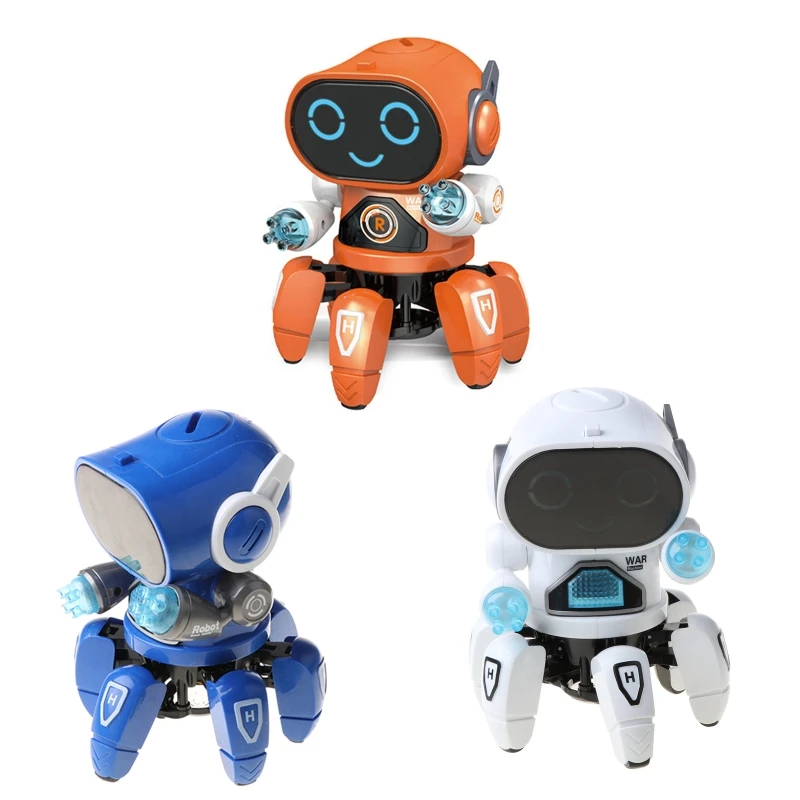 

Electronic Intelligent Six Claws Robot Dancing Colorful Flashing Lights Kids Toy