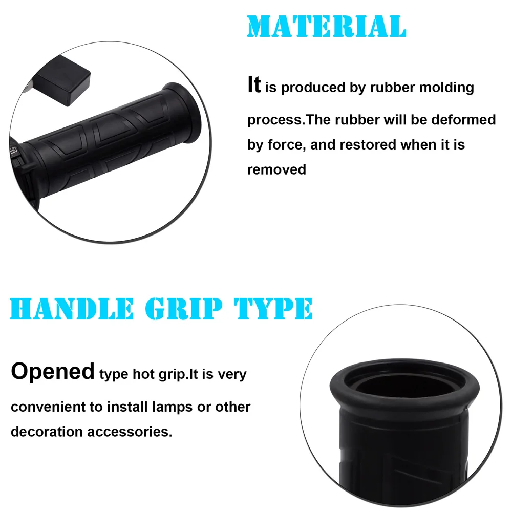 

22MM 12V Motorbike Electric Heated Handle Multi-speed Adjustable Heating Grips
