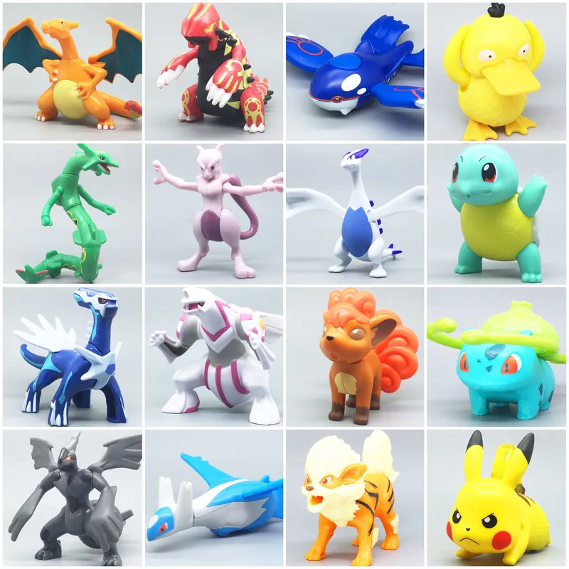Оригинальная экшн фигурка покемона Charizard Mewtwo Groudon Kyogre Psyduck Arcanine Lugia Zoroark Pikachu Doll