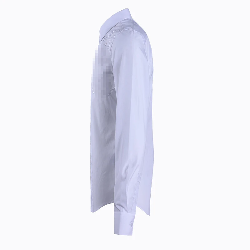 Европейский модный бренд Мужская рубашка с длинным рукавом Тонкая Camisas masuclina Высококачественная хлопковая деловая Мужская рубашка размер M-4XL