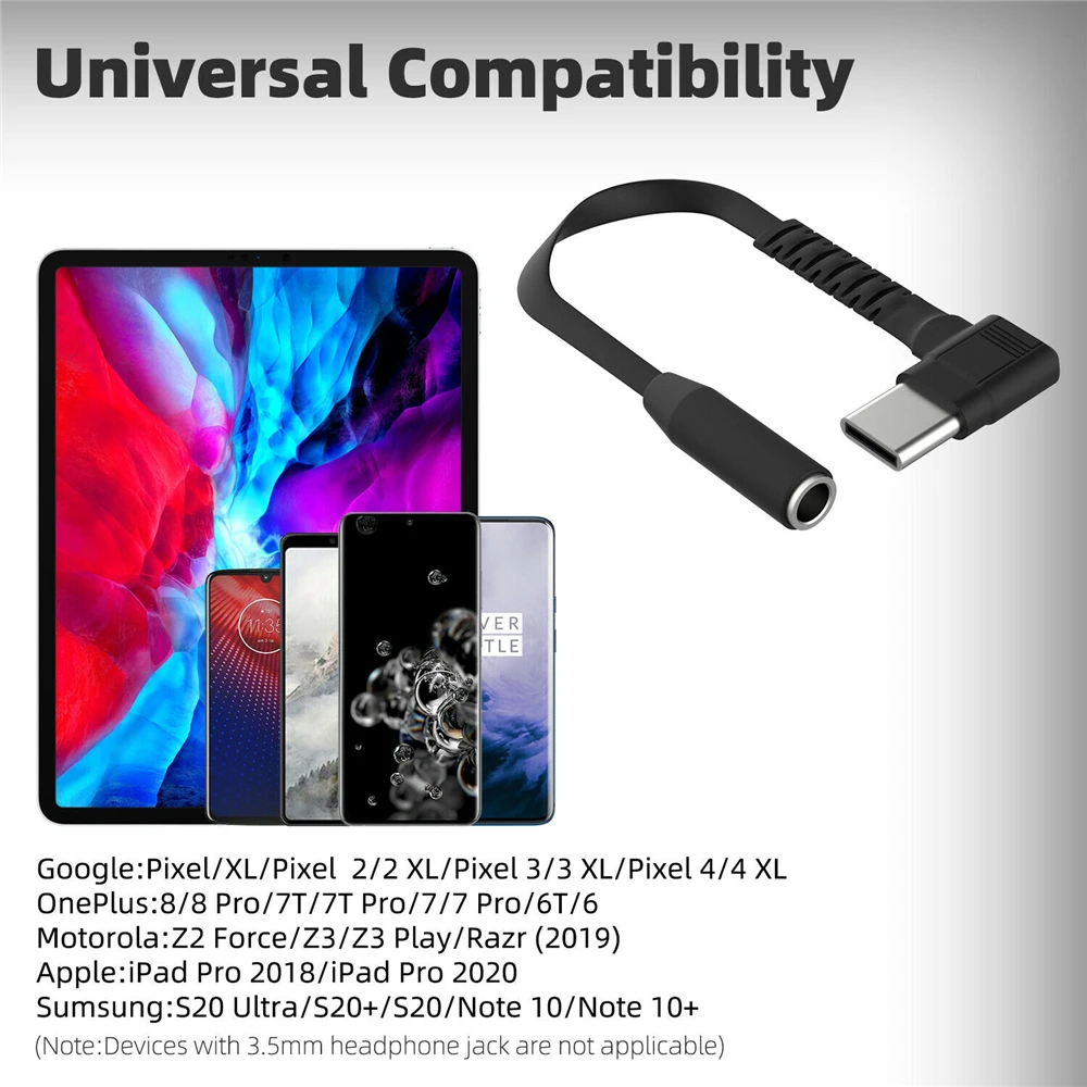 Адаптер Aux с разъемом типа C на 3 5 мм Usb адаптер для наушников аудиокабель Samsung Galaxy