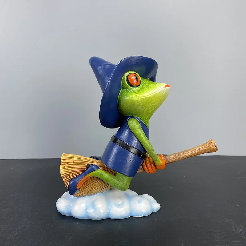 1 Pcs Resin Leggy Frog Figurines Nordic Creative Animal Statues for Interior Sculpture Home Desktop Living Room Decor