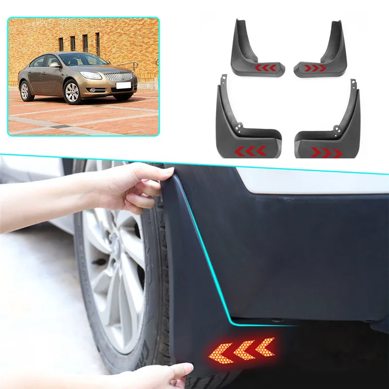 Красный Передние задние брызговики для Vauxhall, opel insignia 2009 2010 2011- для Buick Regal защита от брызг для крыла Mudflap автомобильные аксессуары - Цвет: Красный