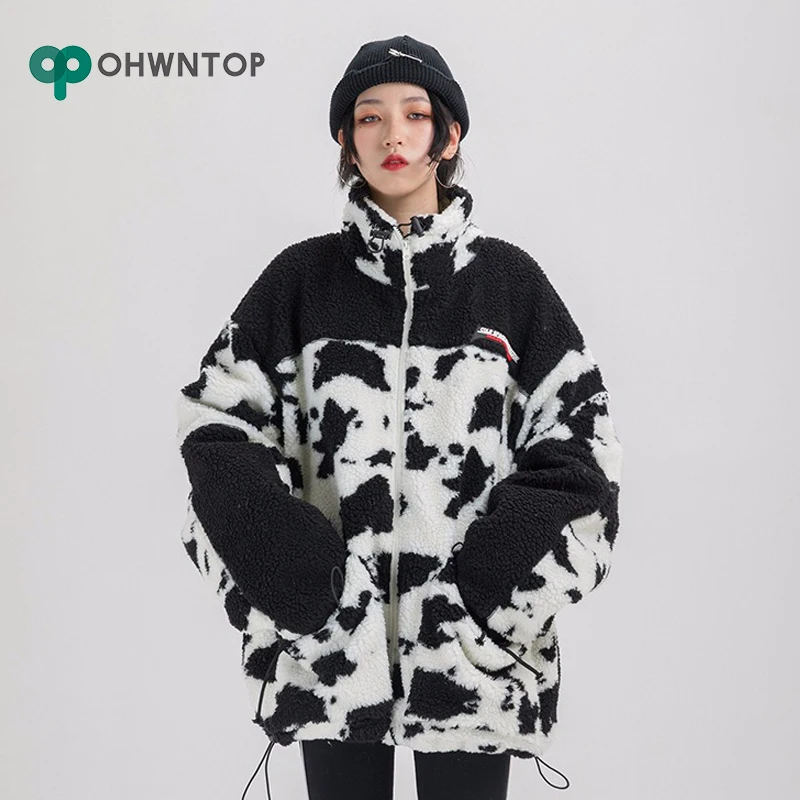 

Harajuku Lambswool Coats Windbreaker Men Winter Thick Warm Parka Jacket Hip Hop Cashmere Thick Outwear Streetwear Men Clothing