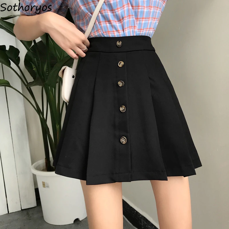 

Skirts Women Denim A-Line Slim Breathable Casual Solid Comfortable Womens Elegant Trendy Single Breasted Fashion Female Daily