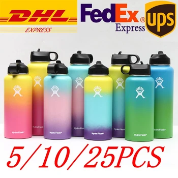 

5/10/25pcs DHL 32oz/40oz Tumbler Flask Vacuum Insulated Flask Stainless Steel Water Bottle Wide Mouth Outdoors Sports Bottle