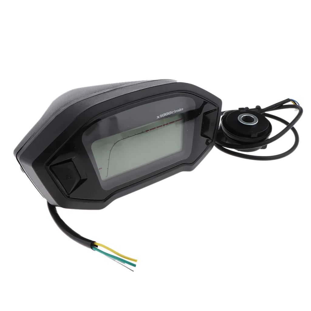 Motorcycle Digital Odometer Speedometer Tachometer 199 KMH MPH 14000RPM Dirt 1 2 4 Cylinder with Water Temperature | - Цена: 1 829,44 - 4 594,75 руб.