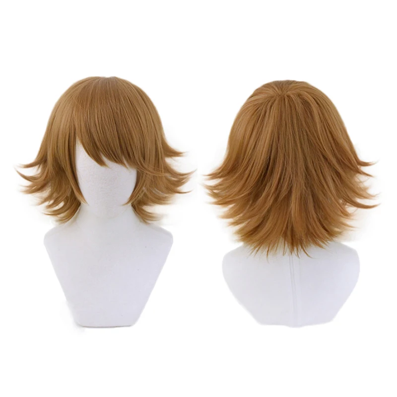 Парик для косплея из Игры данганронпа (Fujisaki Chihiro) термостойкие короткие волосы