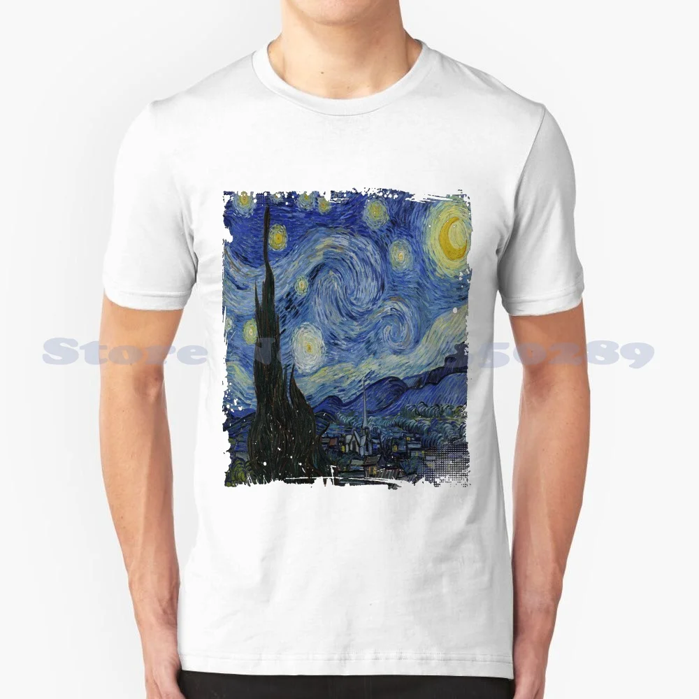 La Notte Stellata Giugno 1889-Van Gogh Fashion Vintage Tshirt Magliette Van Gogh Cezanne Manet Kandinsky Klimt Lautrec Suerat