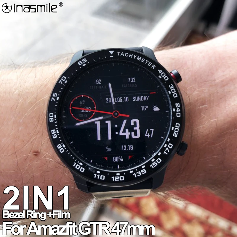 Stainless Steel Watch Bezel Ring For Huami Amazfit Gtr 42mm Outer Edge Dial  Scale Speed Tachymeter For Gtr 47 Watch Case Cover - Smart Accessories -  AliExpress