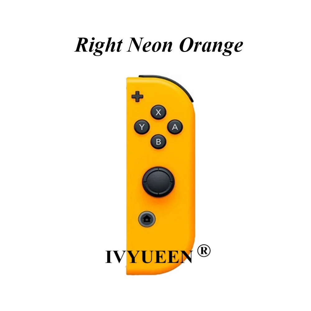 IVYUEEN, зеленый, фиолетовый цвет, сменный чехол-накладка для модели NS JoyCon, чехол для контроллера NX Joy Con - Цвет: Right Neon Orange