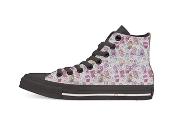 

Animal Crossing Pattern High Top Canvas flat Casual Custom Design shoes Drop Shipping