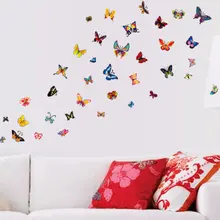 От имени AY1043B Летающие бабочки модные съемные Декорации для дома ПВХ настенные наклейки сердечки наклейки