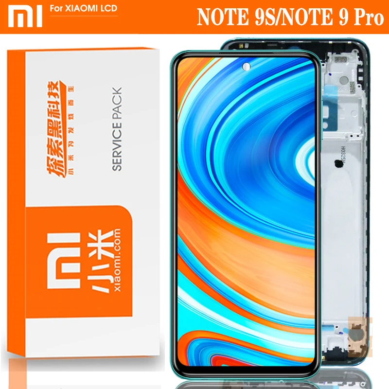 DHL 10 шт./лот ЖК дисплей для Xiaomi Redmi Note 9 Pro с сенсорным экраном дигитайзер в сборе 9S