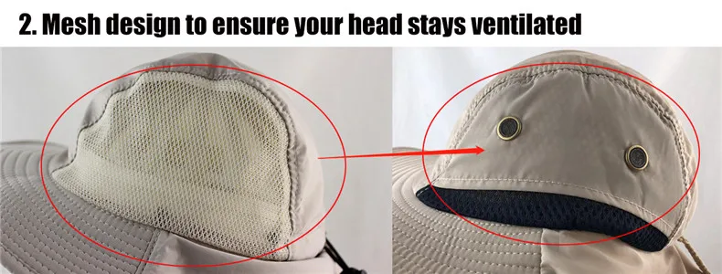 Летняя Солнцезащитная шляпа Водонепроницаемая корзина для мужчин и женщин шляпа Boonie с горлышком с защитой от ультрафиолета большая широкополая рыболовная шляпа сетка дышащая