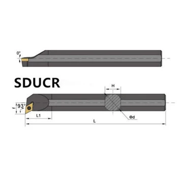 

S16Q-SDUCR11 16mmSHK*180mm Internal Lathe Boring Bar Turning Tool Fits DCMT11T3