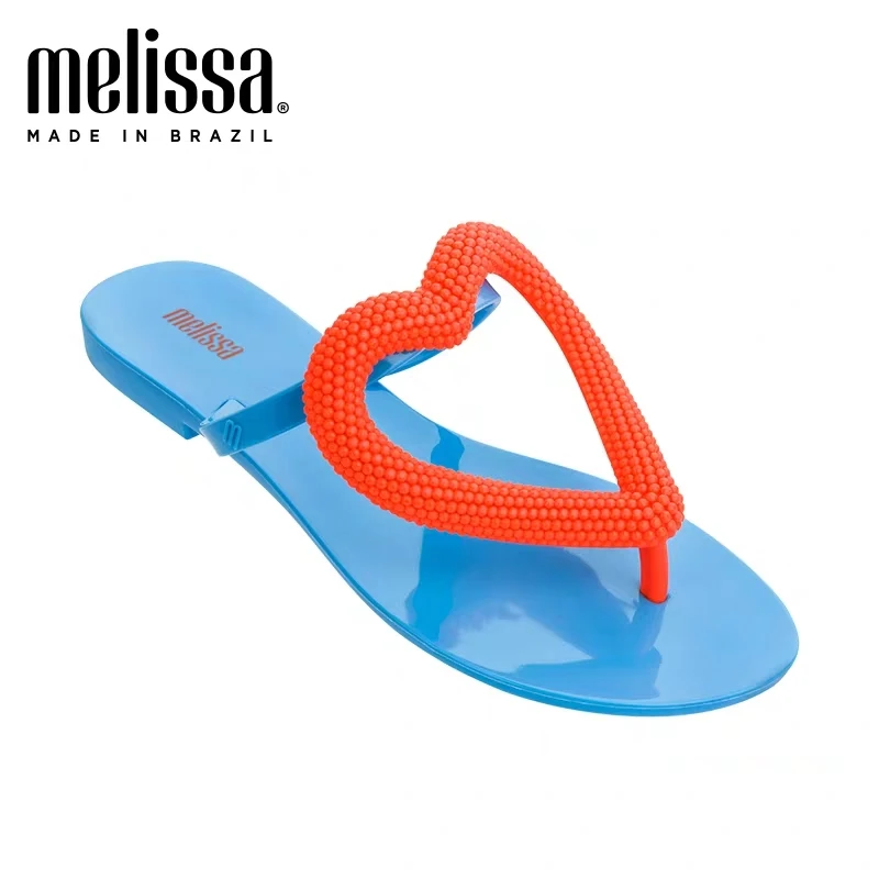 Женские шлепанцы с большими сердечками Melissa оригинальные брендовые желейные