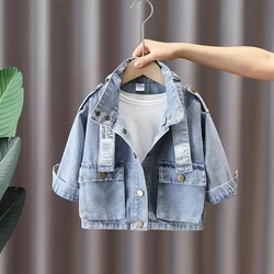 Boys Denim Jacket Children's Baby Casual Denim Jacket Girls Coat Spring and Autumn Clothes Big Kids  Windbreaker Jacket Jeans