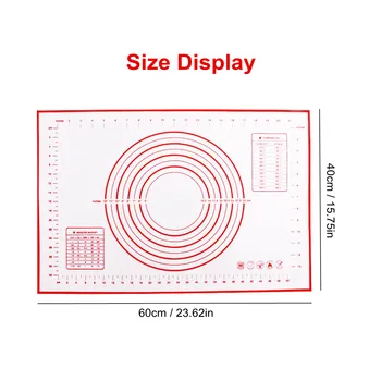 

Non-Stick Silicone Baking Mat Pad Baking Sheet Glass Fiber Rolling Dough Mat Cookie Macaron Baking Mat Pastry Tools 40 x 60 cm