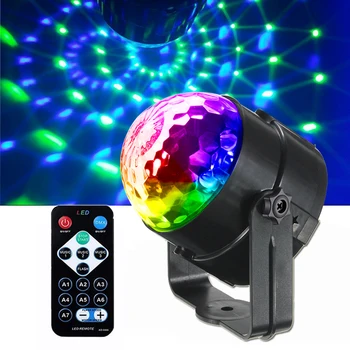 

DC 5V Led 3W RGB Ball Party Lights Sound Activated Strobe Laser Projector Effect Lamp Light For home Christmas party decoration