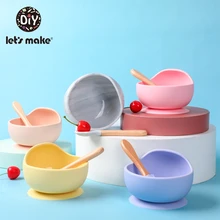 Let's Make 1 комплект силиконовая бутылочка для кормления ребенка набор Водонепроницаемый ложка Non-Slip кормления силиконовая чаша посуда детские товары детская тарелка Let's Make 1 комплект силиконовая бутылочка для кормления ребенка набор Водонепроницаемый ложка Non-Slip кормления силиконовая чаша посуда детские товары детская тарелка