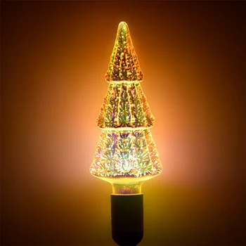 

E27 6W Home Decor Easy Install Bar Party Colorful Led Christmas Tree Gift Art Light Bulb Wedding 3D Firework Accessories