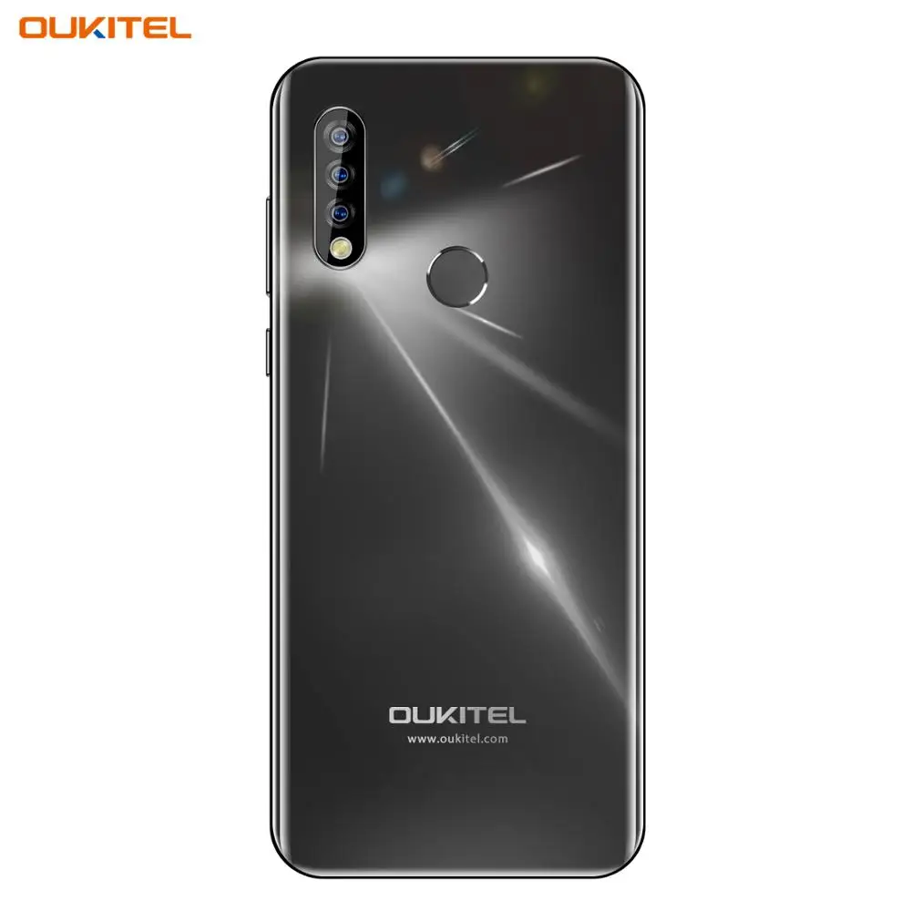 4G мобильный телефон OUKITEL C17 Android 9,0 смартфон 6,35 ''распознавание лица отпечаток пальца Восьмиядерный 3 Гб 16 Гб 3900 мАч Тройная камера MT6763 - Цвет: Black