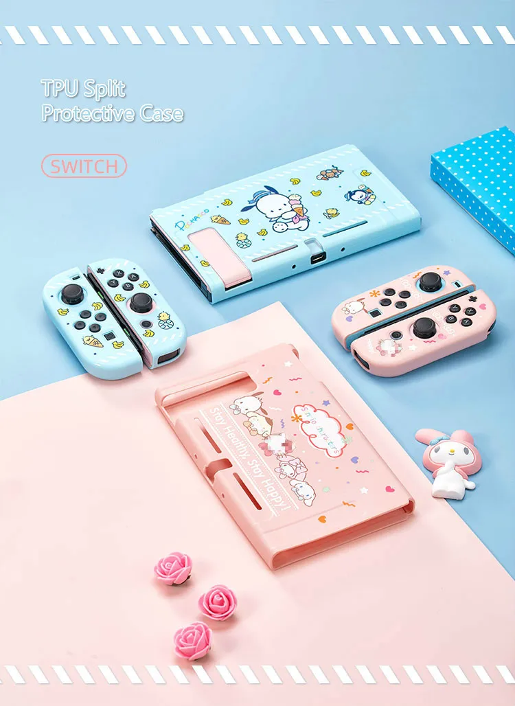 Voor Nintend Schakelaar Case Leuke Cartoon Volledige Cover Shell Vreugde-Con Controller Shell Hard Tpu Cover Box Voor Nintend schakelaar Accessoires