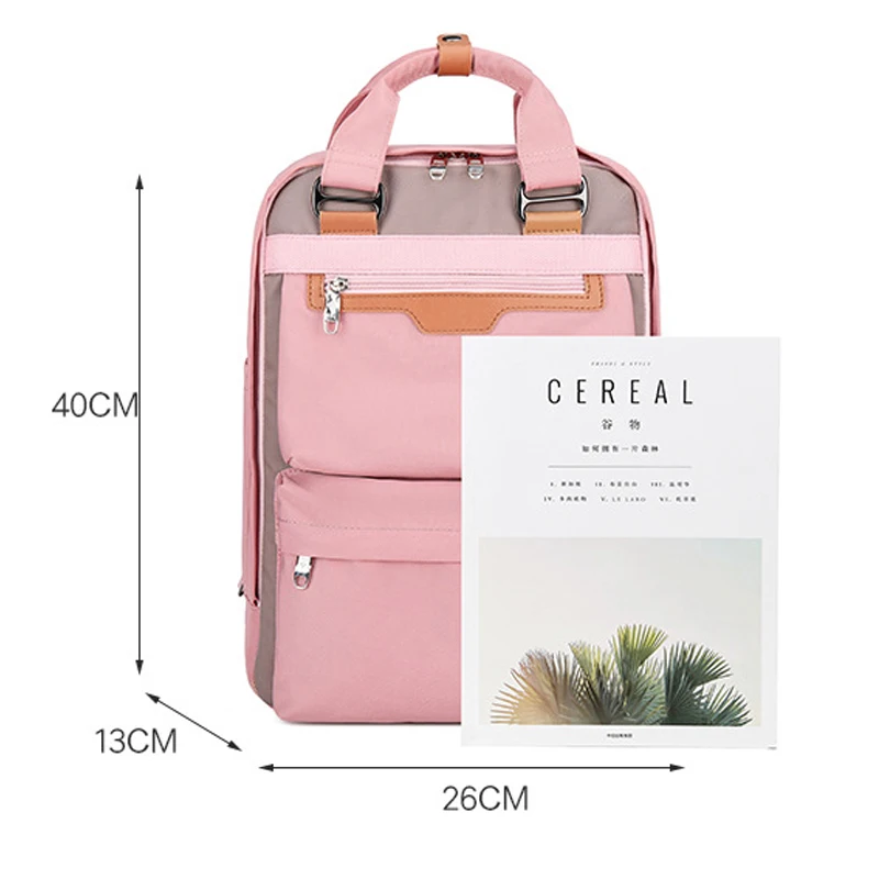 Классический водонепроницаемый нейлоновый женский рюкзак большой емкости несколько карманов на молнии рюкзаки дорожная сумка для девочек-подростков школьные сумки