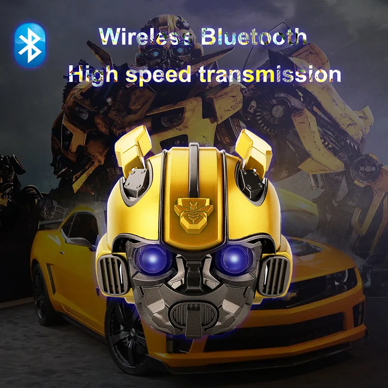 Bumblebee Bluetooth динамик Портативный беспроводной сабвуфер динамик светодиодный мигающий светильник BT мини Трансформаторы видео