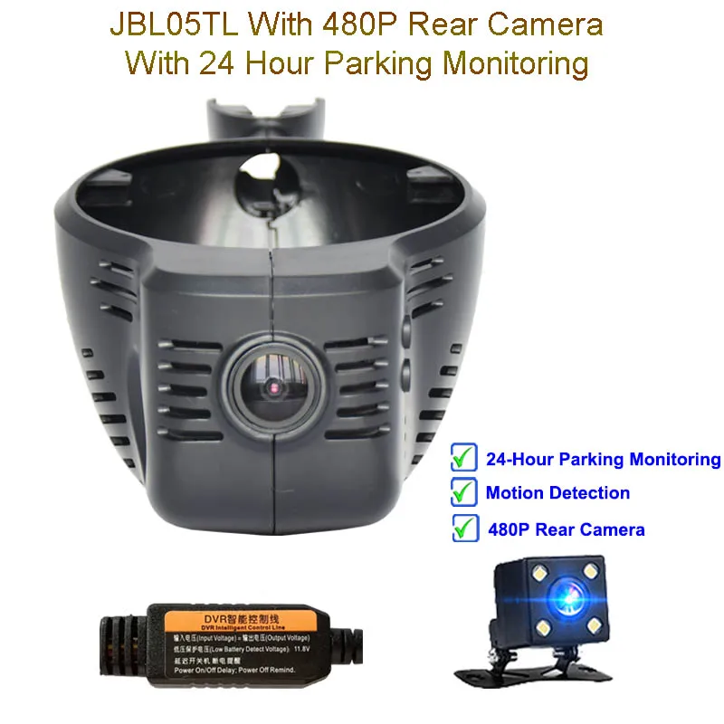 Jabriel Скрытая 1080P Wifi Автомобильный видеорегистратор, Автомобильная камера для MINI cooper CABRIO CLUBMAN COUNTRYMAN PACEMAN r56 r60 r61 f54 f55 f60 - Название цвета: F1080P Rear 480P 24H