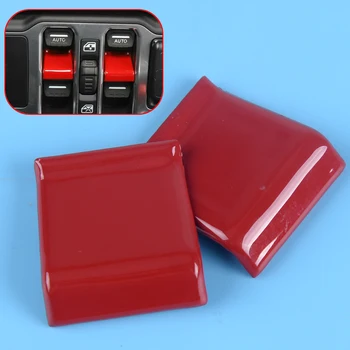 

CITALL Car Red ABS Window Switch Adjust Button Cover Trim Fit For Jeep Wrangler JL 2018 2019