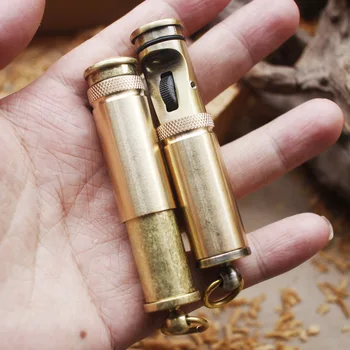 

Retro Grinding Wheel Torch Lighter Brass Free Fire Flint Kerosene Oil Pipe Lighter Cigarette Gasoline Windproof Gadgets For Men
