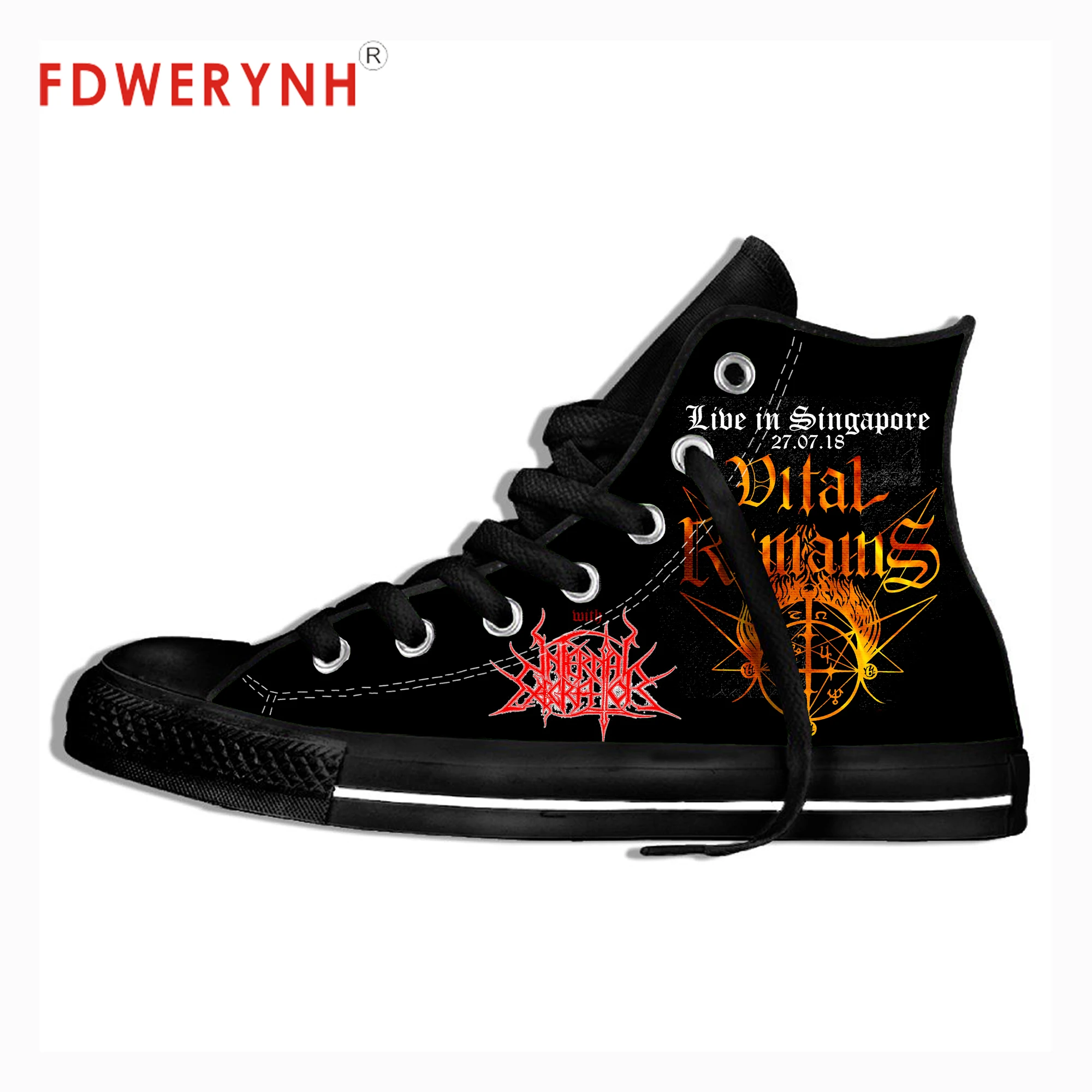 

Men's Casual Customized Shoes Vital Remains Band Metal Music 3D Pattern Logo Men Shoes